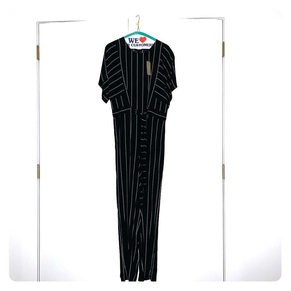 NWT J Crew Pinstriped Jumpsuit